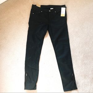 NWT -Black (Faux leather) skinny Jeans